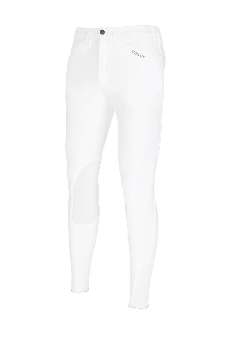 Pikeur Men's Rodrigo Grip Knee Patch Breech White