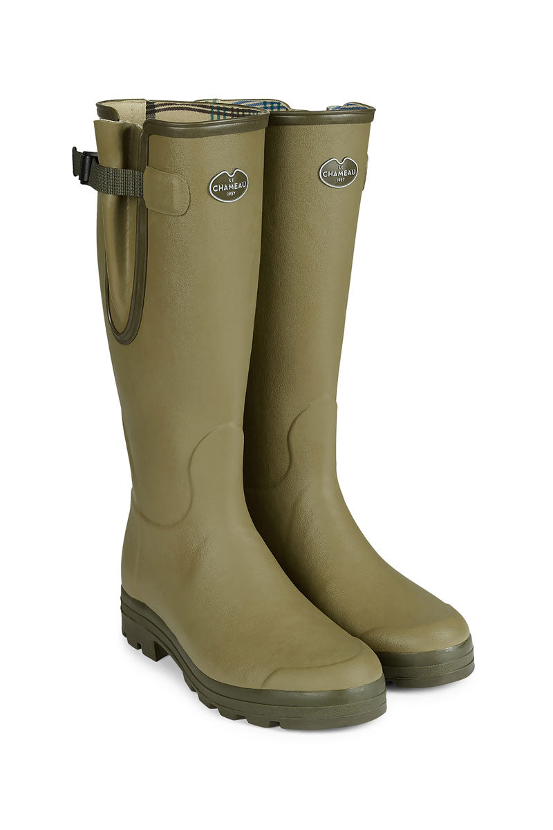 Le Chameau Men's Vierzon Jersey Lined Boot Vert Vierzon 