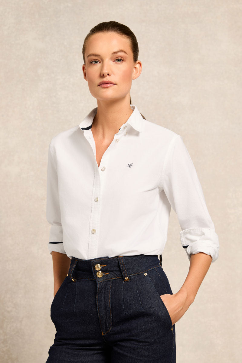 Holland Cooper Oxford Shirt White 