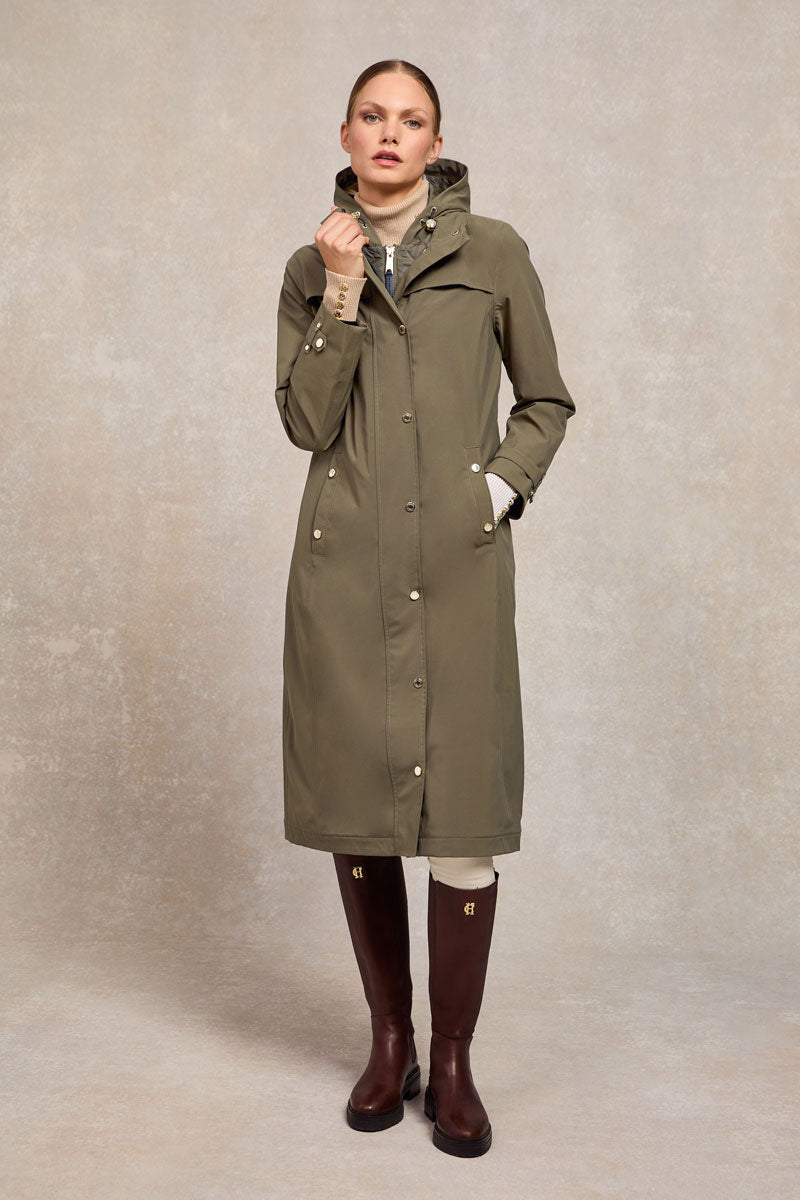 Holland Cooper Folgate Rain Coat Soft Khaki