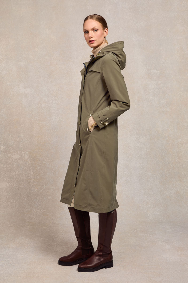 Holland Cooper Folgate Rain Coat Soft Khaki