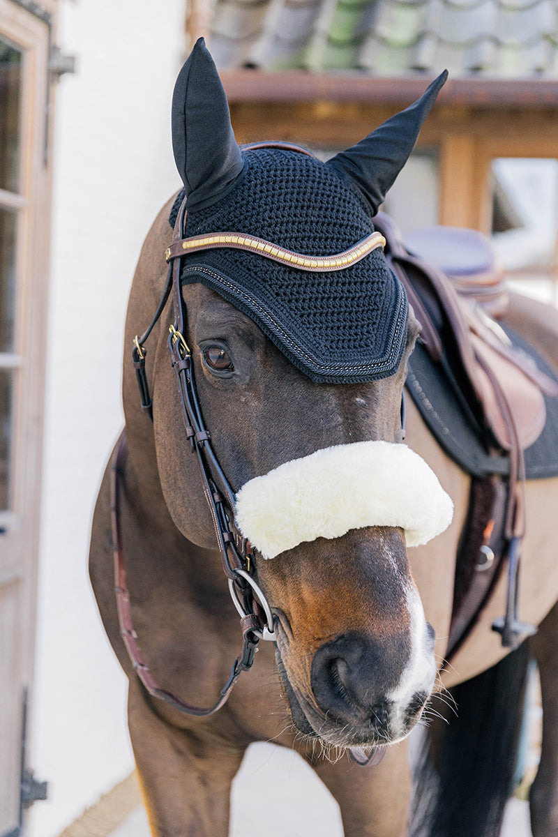 Kentucky Horsewear Sheepskin Noseband Cover Natural