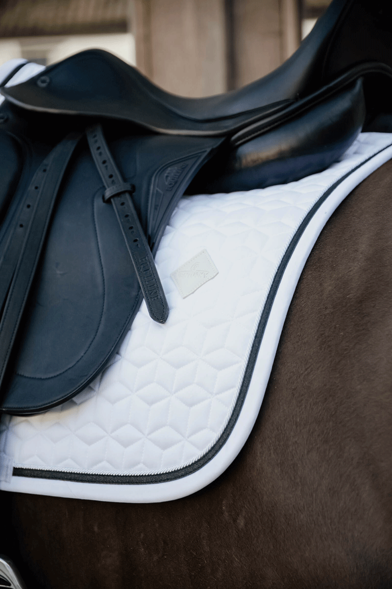 Kentucky Horsewear Glitter Rope Dressage Saddle Pad White/Black