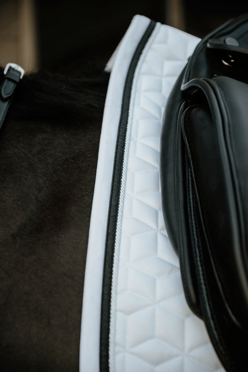Kentucky Horsewear Glitter Rope Dressage Saddle Pad White/Black