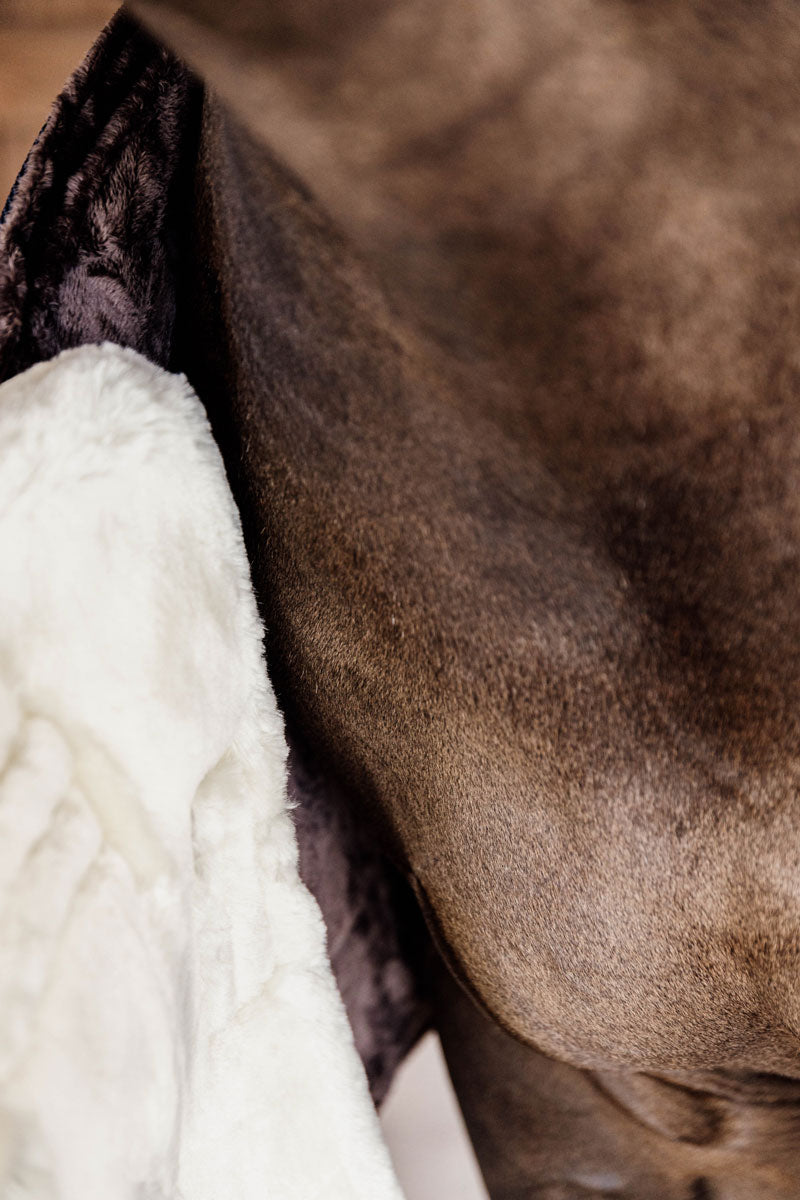 Kentucky Horsewear Chest Expander Vegan Sheepskin (One Buckle) Navy