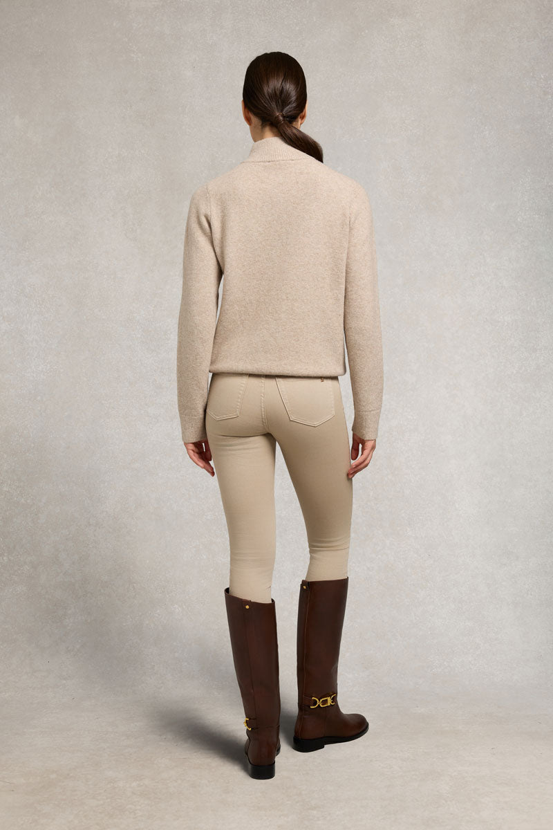 Holland Cooper Country Quarter Zip Knit Oatmeal