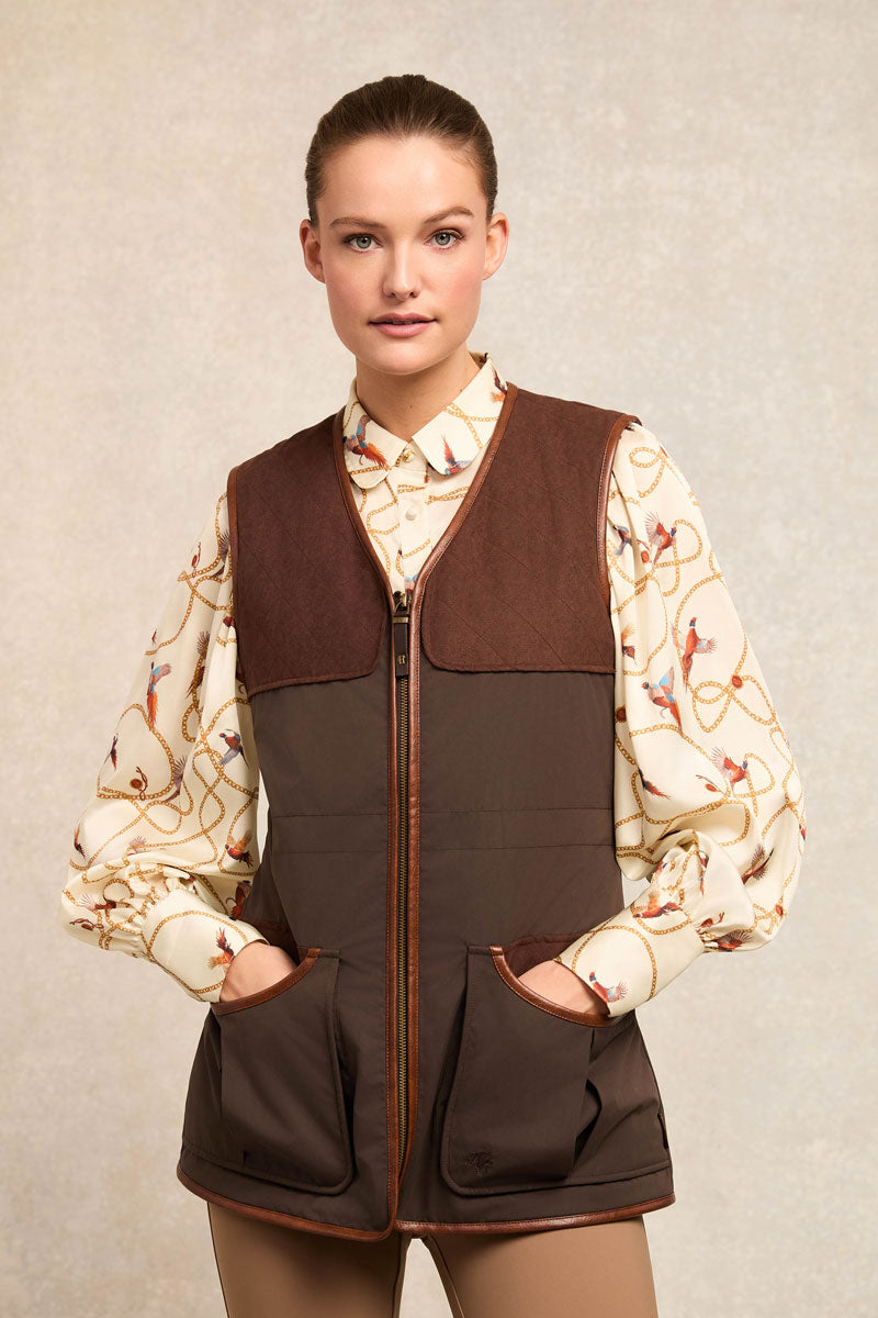 Holland Cooper Clay Vest Chocolate 