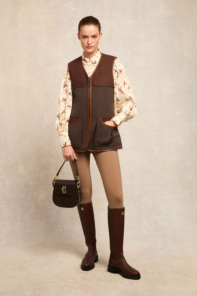 Holland Cooper Clay Vest Chocolate 