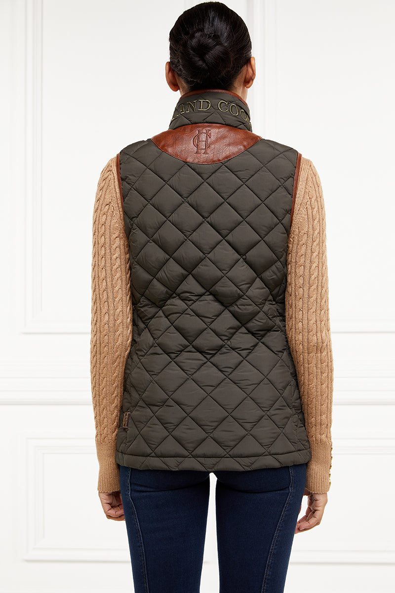 Holland Cooper Country Quilted Gilet Khaki