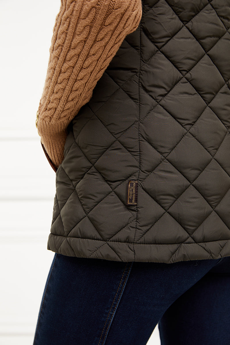 Holland Cooper Country Quilted Gilet Khaki