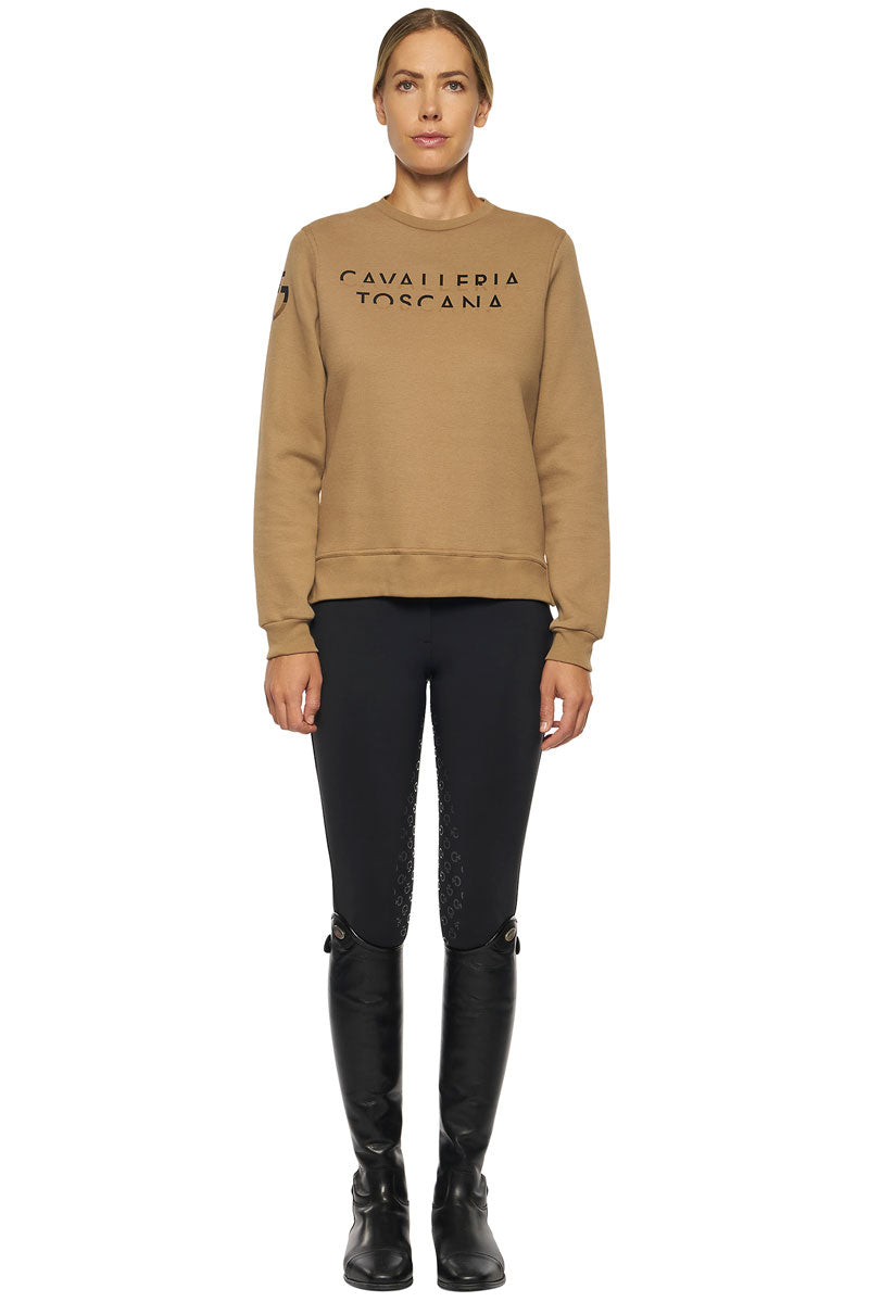 Cavalleria Toscana Pique Crew Neck Sweatshirt Sand