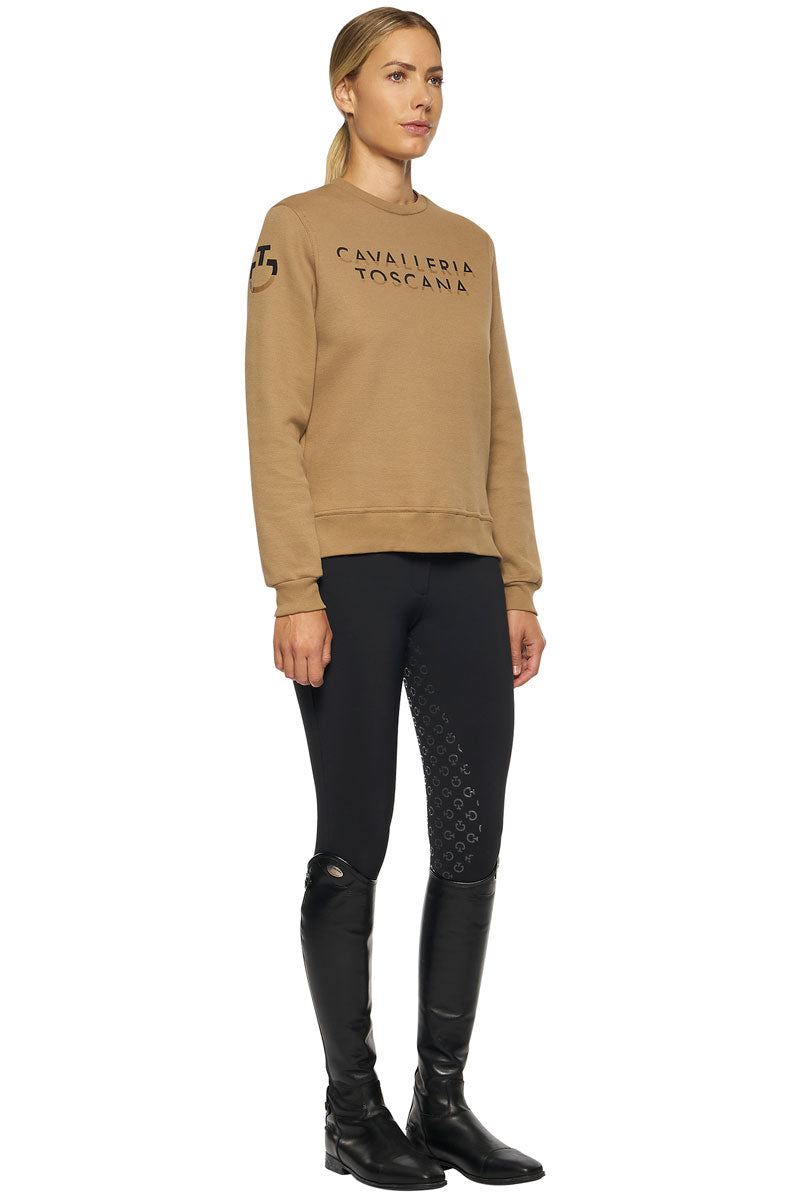 Cavalleria Toscana Pique Crew Neck Sweatshirt Sand