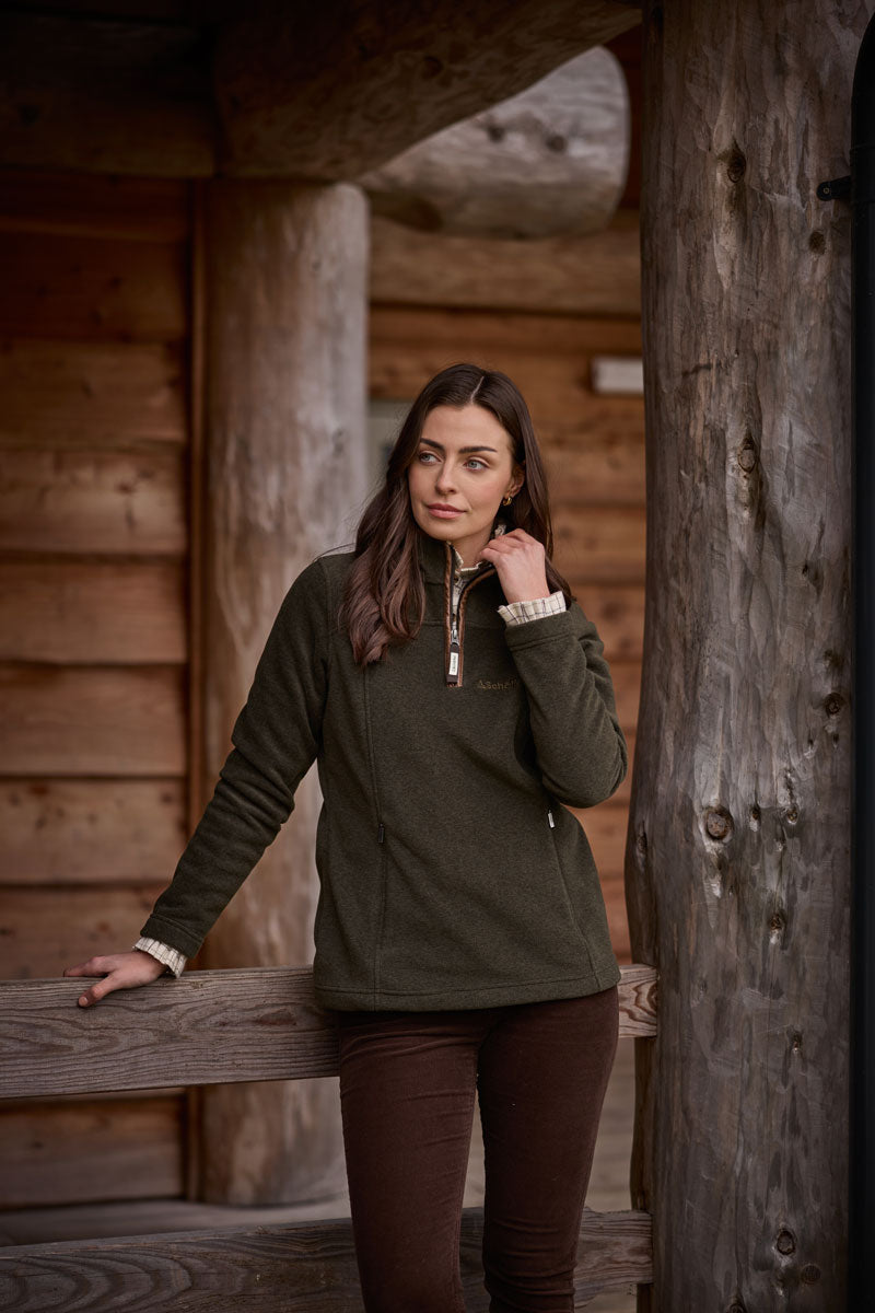 Schoffel Tilton II Quarter Zip Fleece Dark Olive 