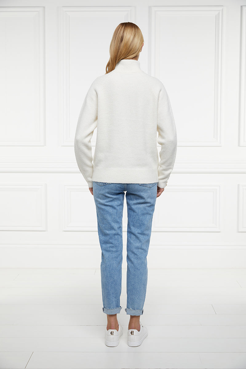 Holland Cooper Tori Quarter Zip Knit Natural