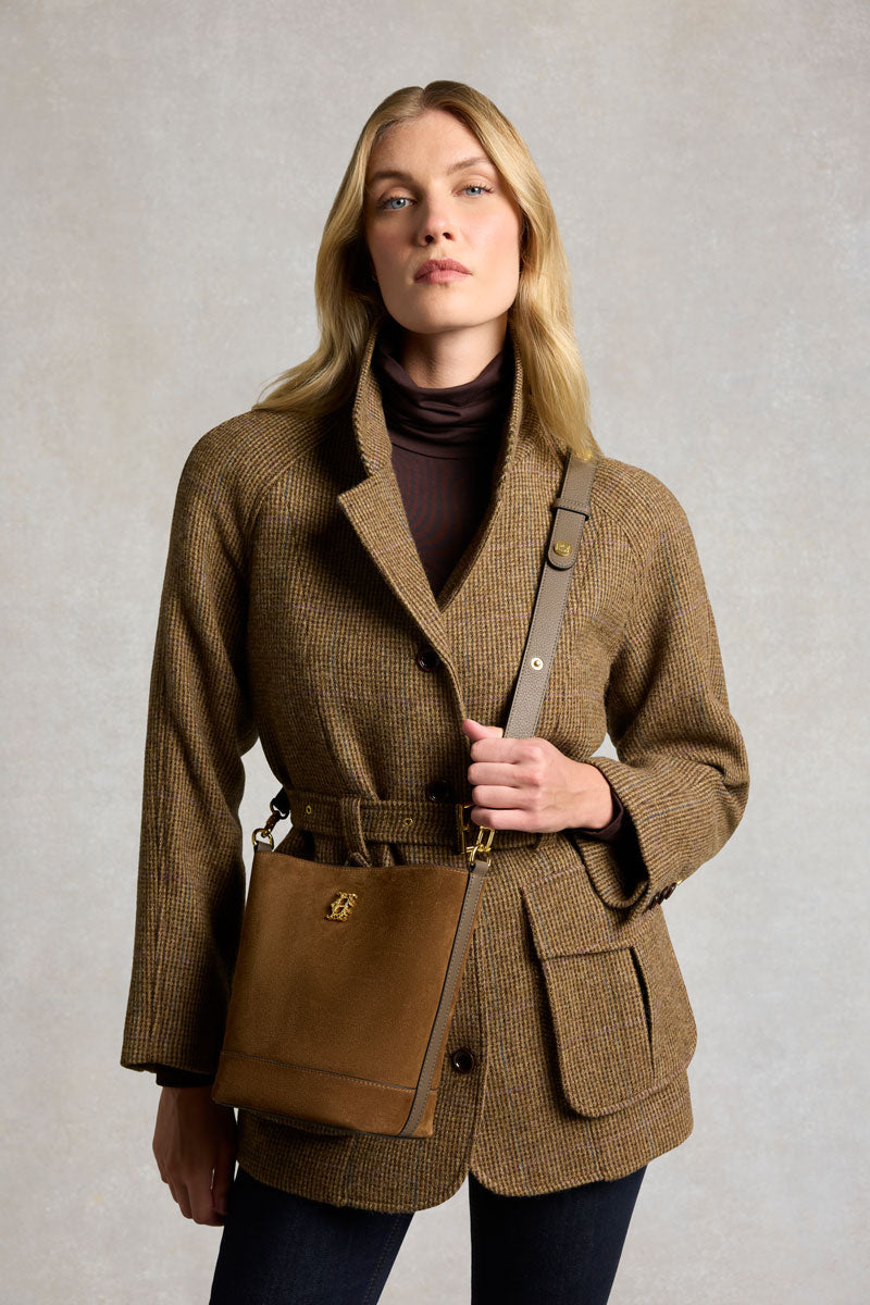 Holland Cooper Country Crossbody Bag Lichen Suede 