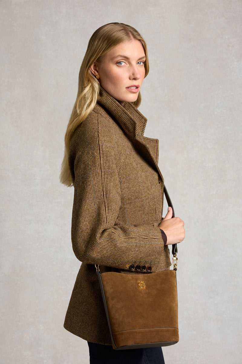 Holland Cooper Country Crossbody Bag Lichen Suede 