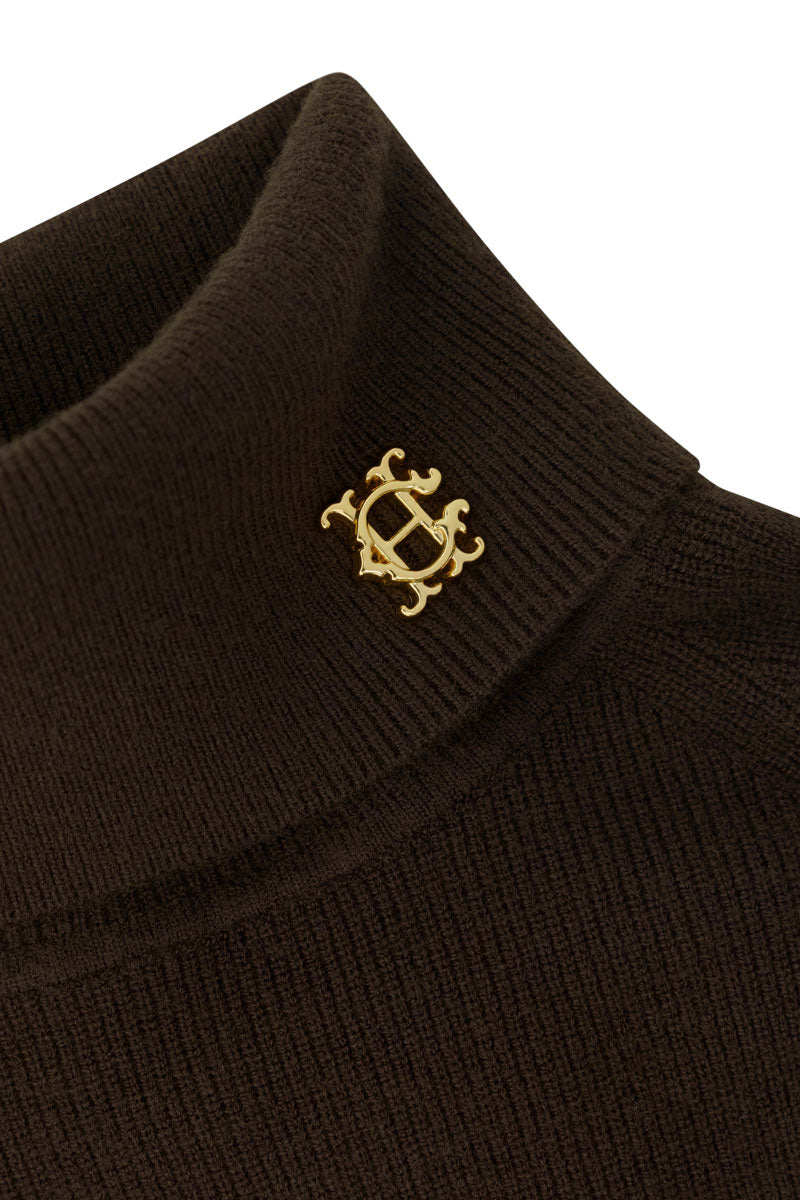 Holland Cooper Aspen Knitted Dress Chocolate 