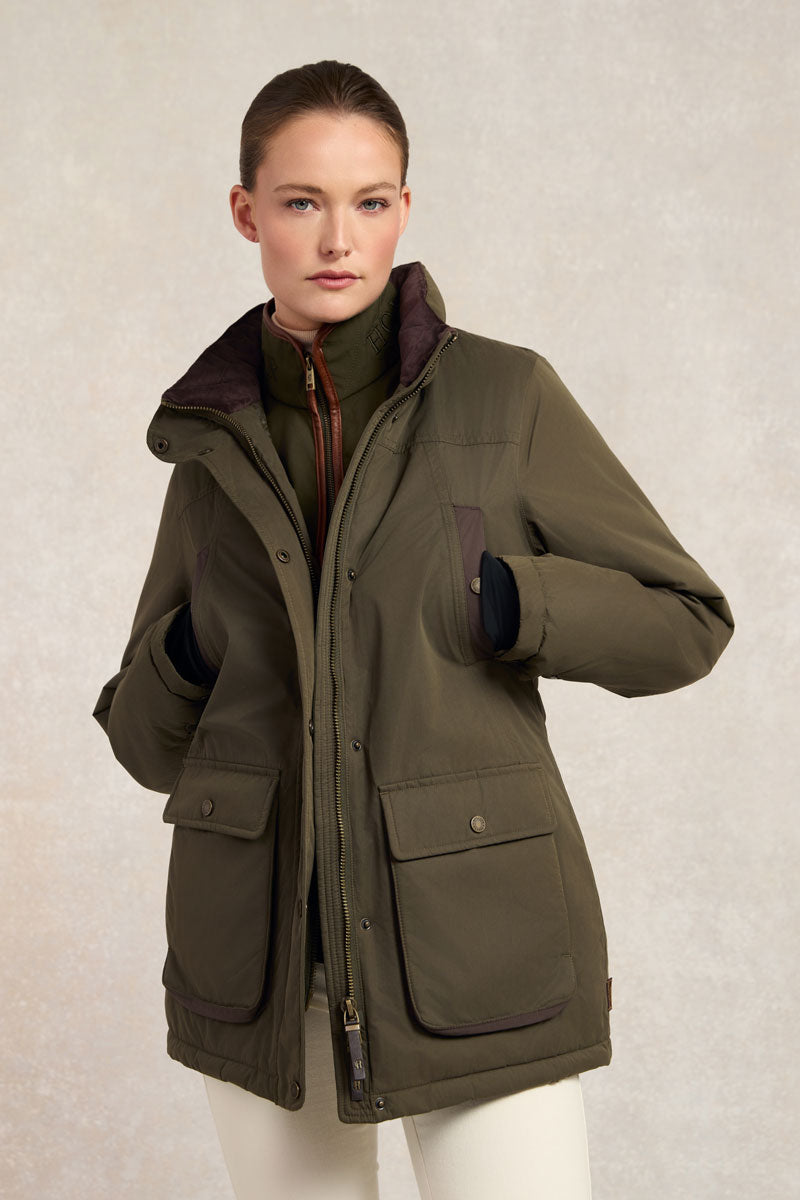 Holland Cooper Stamford Coat Khaki
