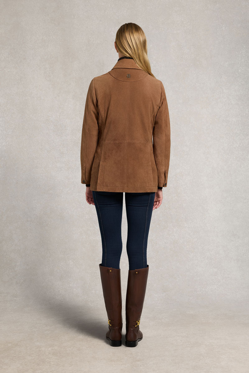 Holland Cooper Country Suede Jacket Cognac 