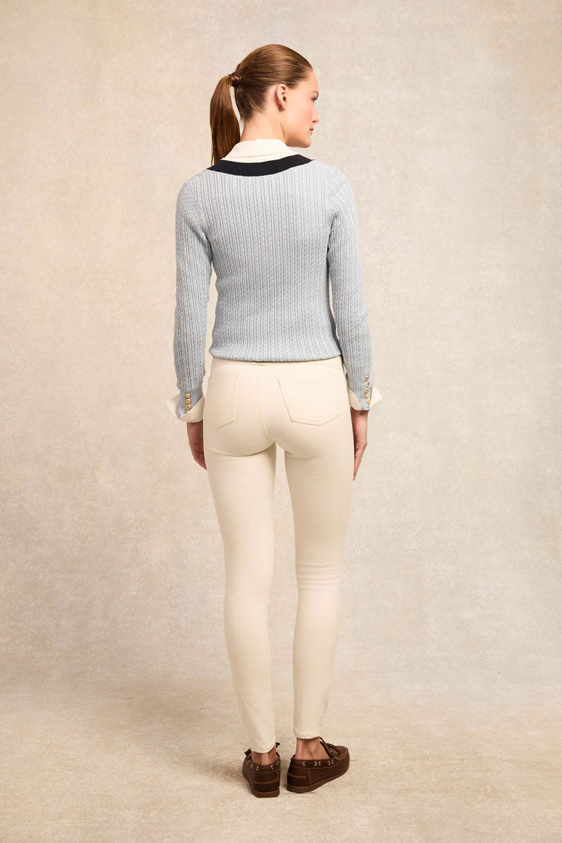 Holland Cooper Lucy Knit Pale Blue
