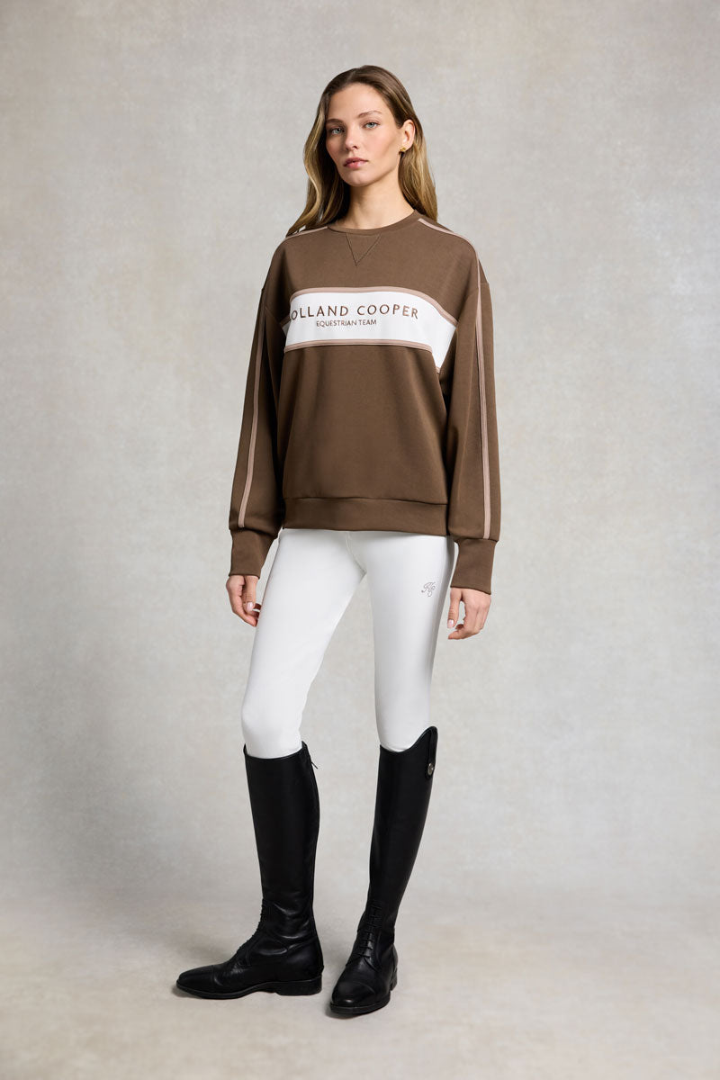 Holland Cooper Equestrian Crew Neck Sweat Chestnut 