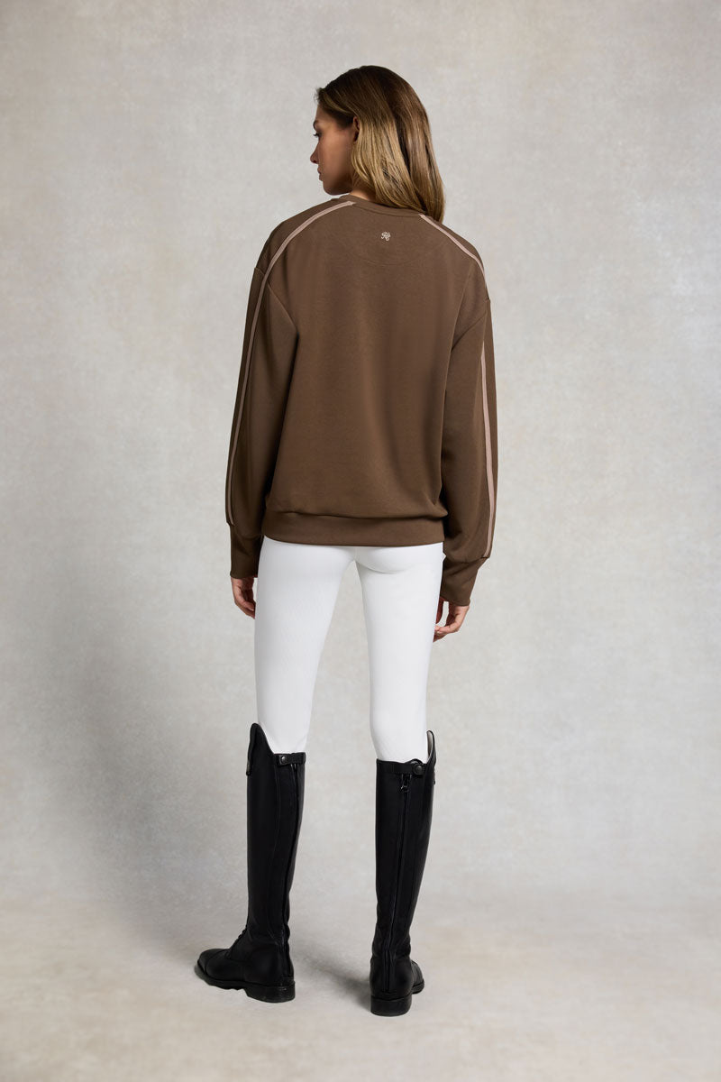 Holland Cooper Equestrian Crew Neck Sweat Chestnut 