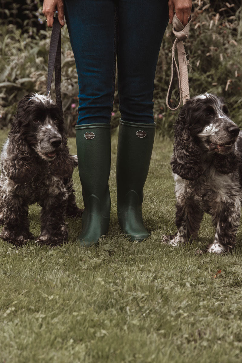 Le Chameau Iris Jersey Lined Boot Vert Fonce 