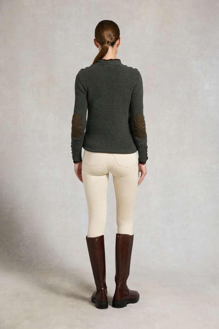 Holland Cooper Heritage Crew Neck Knit Forest Marl 