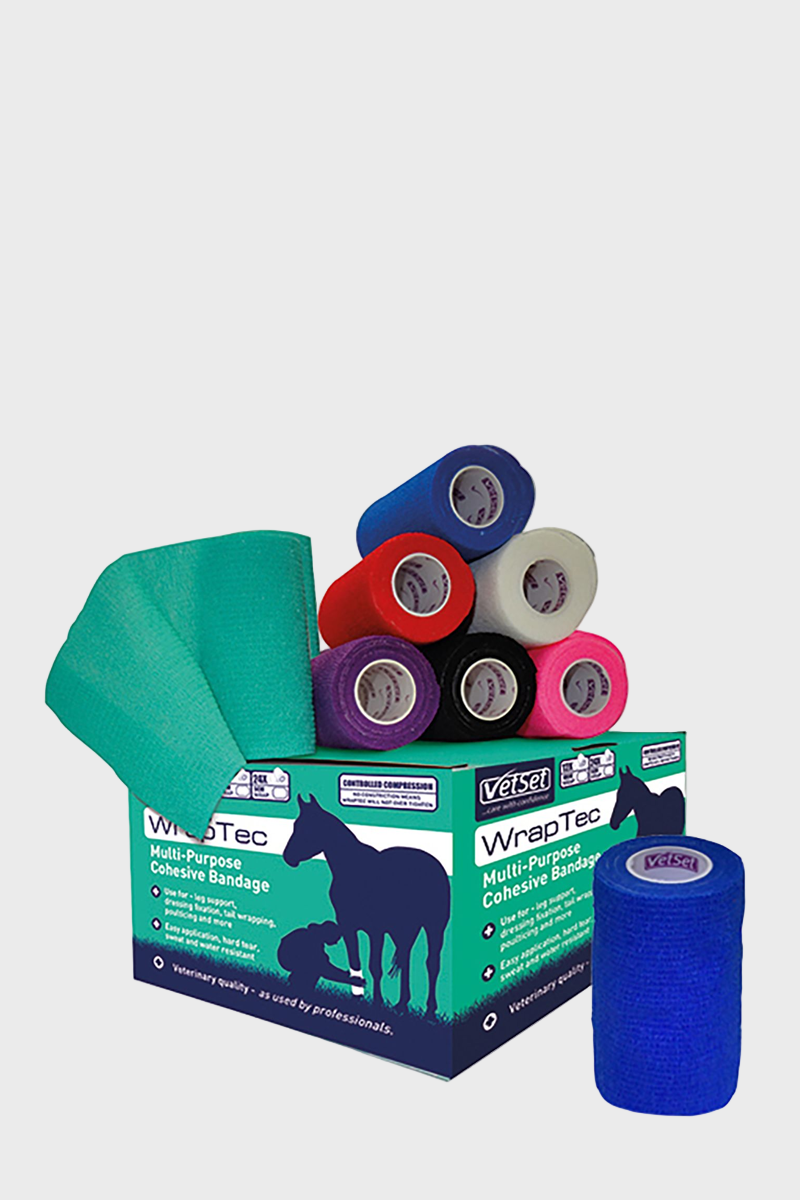 VetSet WrapTec Cohesive Bandage - Blue
