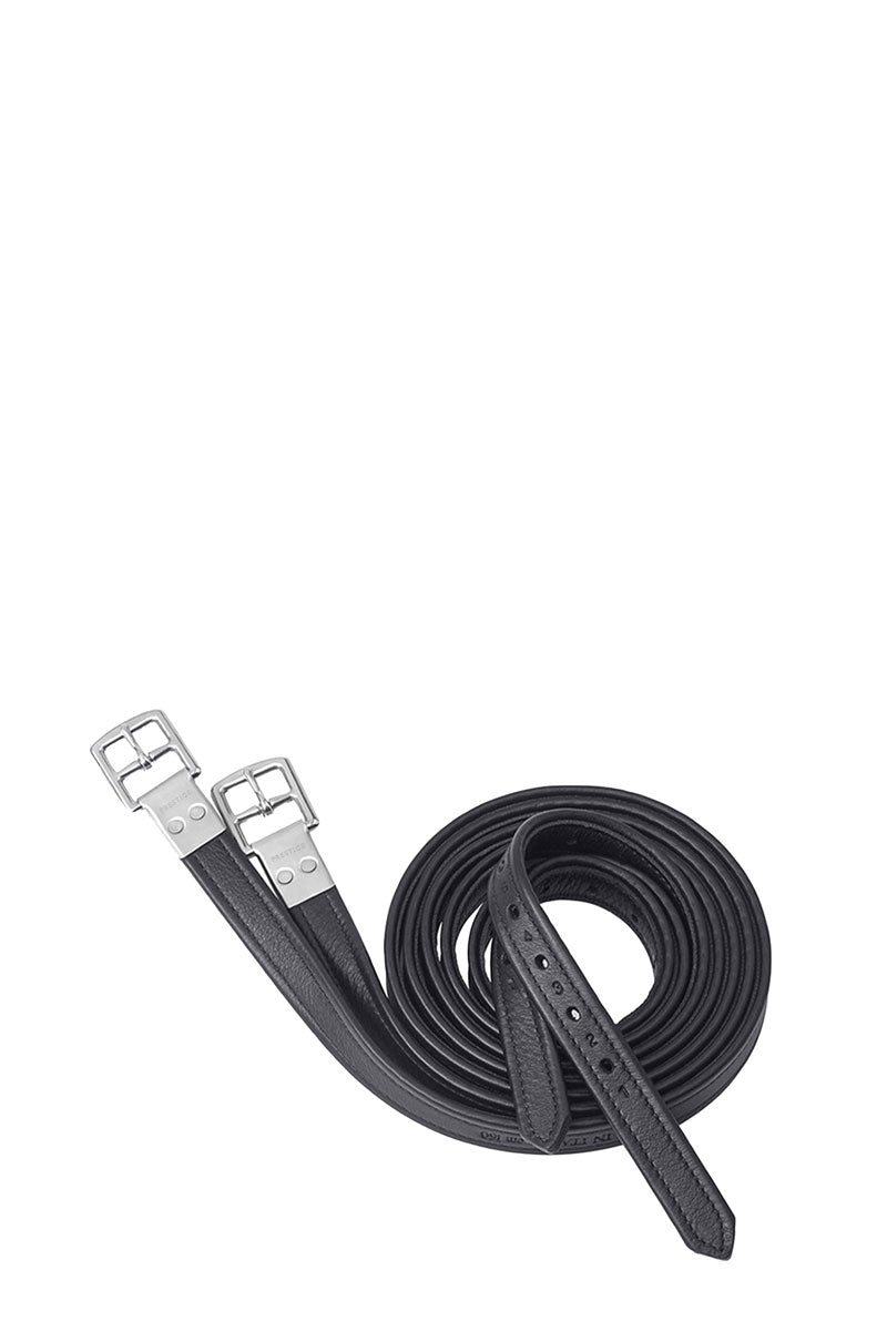 Prestige Non-Stretch Stirrup Leathers Black