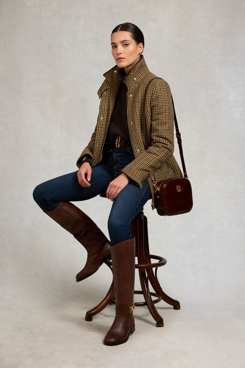 Holland Cooper Country Camera Bag Chestnut Leather 