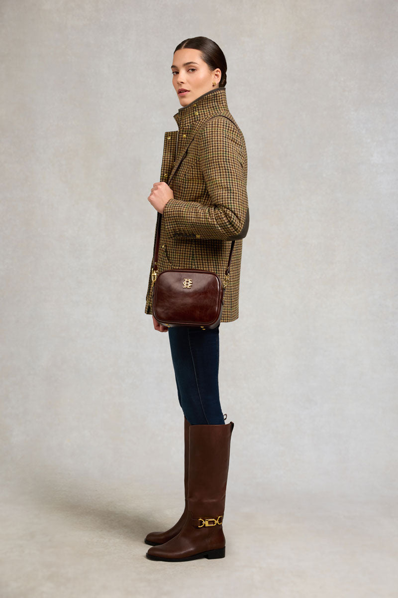 Holland Cooper Country Camera Bag Chestnut Leather 