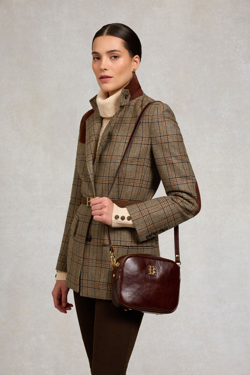 Holland Cooper Country Camera Bag Chestnut Leather 