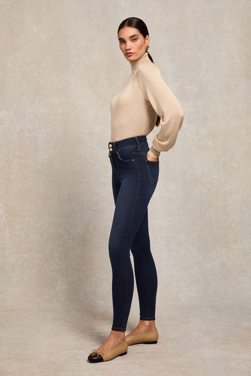 Holland Cooper Contour Skinny Jean Deep Indigo