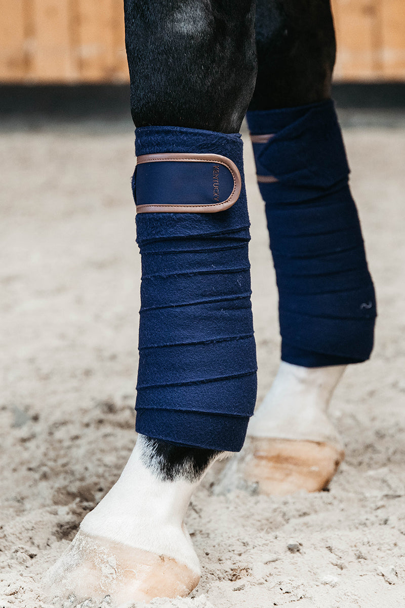 Kentucky Horsewear Polar Fleece Bandages Navy
