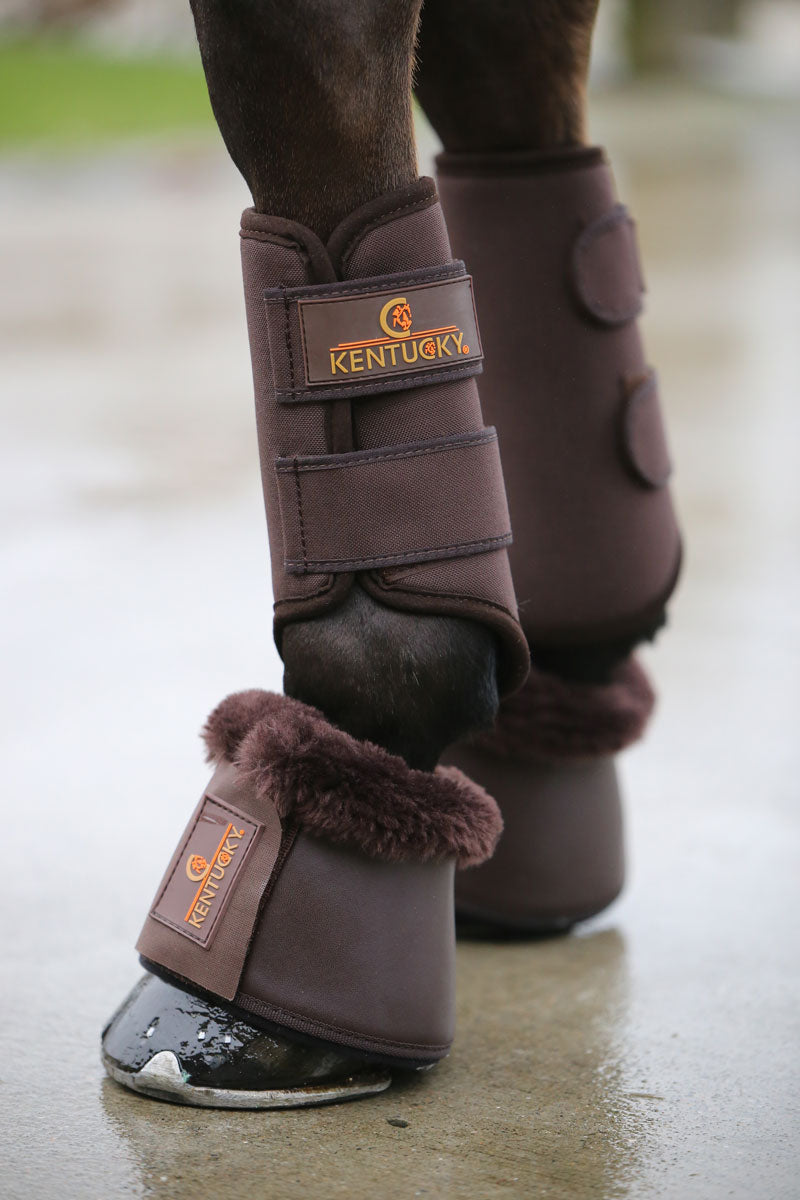 Kentucky Horsewear 3D Spacer Turnout Boot Front Brown