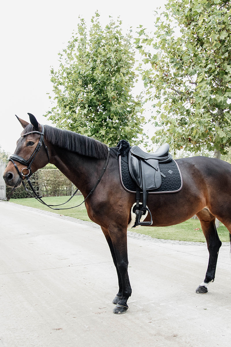 Kentucky Horsewear Skin Friendly Saddle Pad Dressage Star Quilting Black