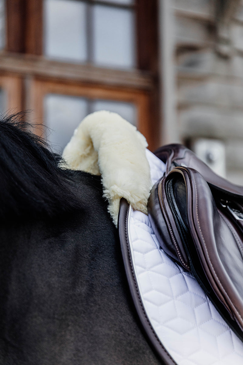 Kentucky Horsewear Skin Friendly Saddle Pad Jumping Star Quilting White