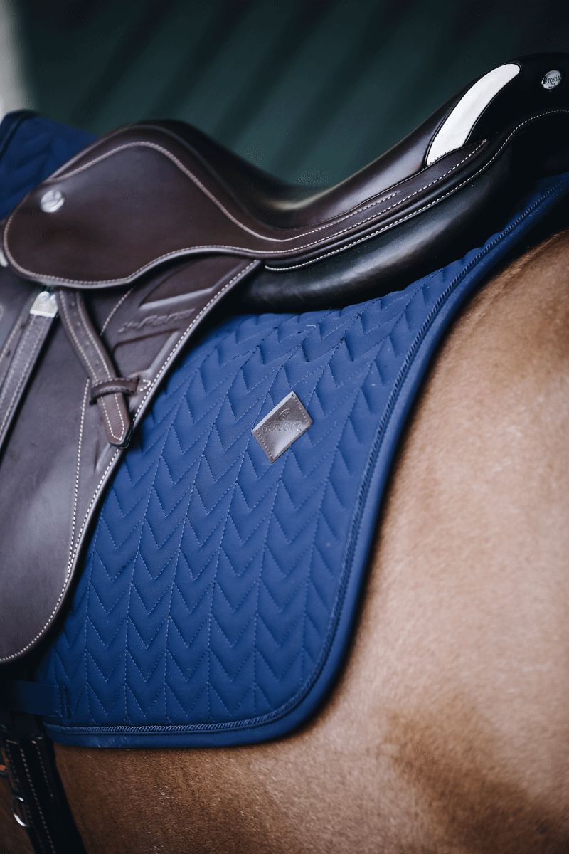 Kentucky Horsewear Fishbone Jump Saddle Pad Navy