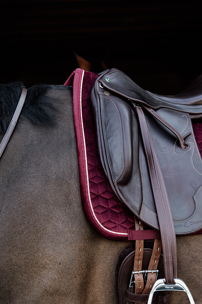 Kentucky Horsewear Velvet Dressage Saddle Pad Bordeaux