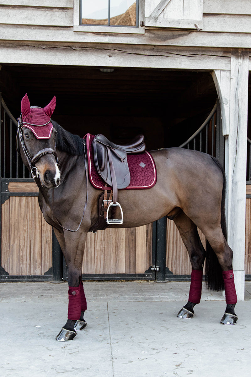 Kentucky Horsewear Velvet Dressage Saddle Pad Bordeaux