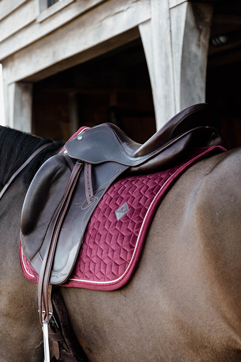 Kentucky Horsewear Velvet Dressage Saddle Pad Bordeaux