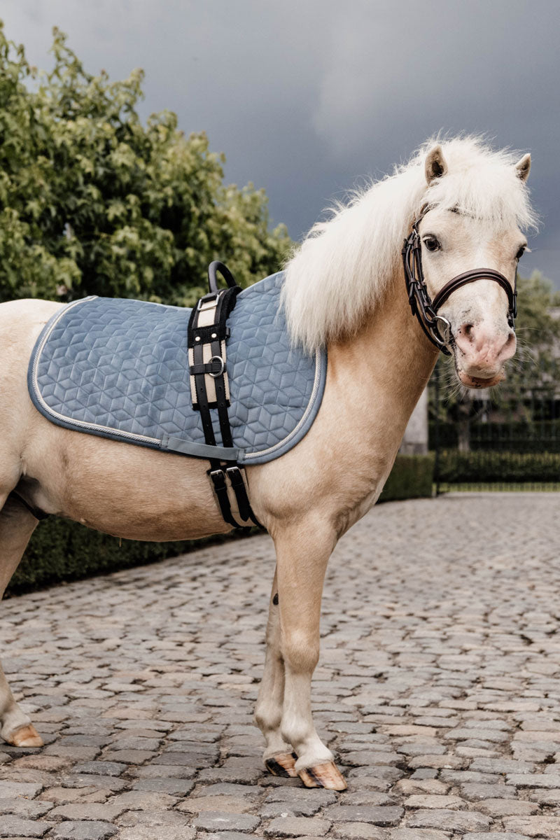 Kentucky Horsewear Velvet Jump Saddle Pad Pony Light Blue