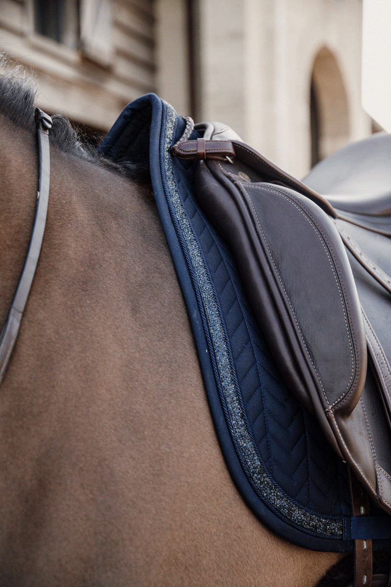 Kentucky Horsewear Glitter Stone Dressage Saddle Pad Navy