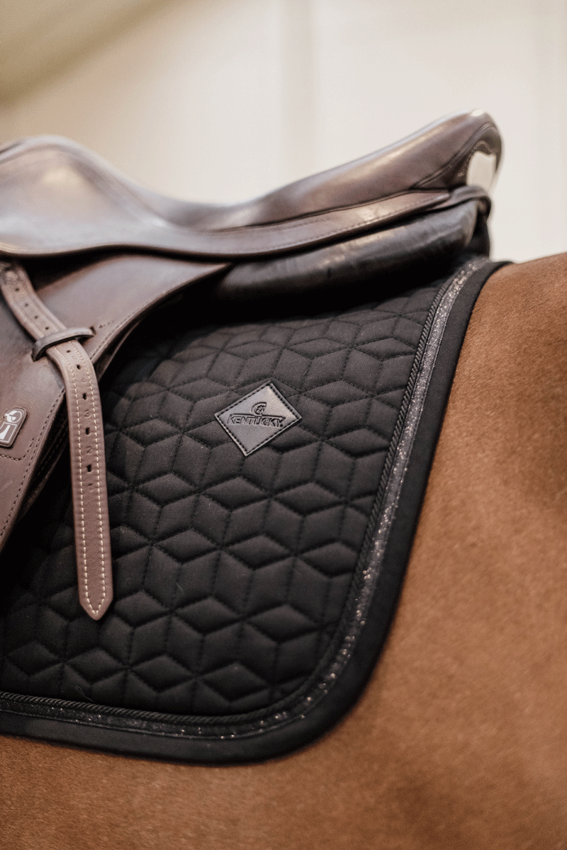 Kentucky Horsewear Glitter Rope Jump Saddle Pad Black