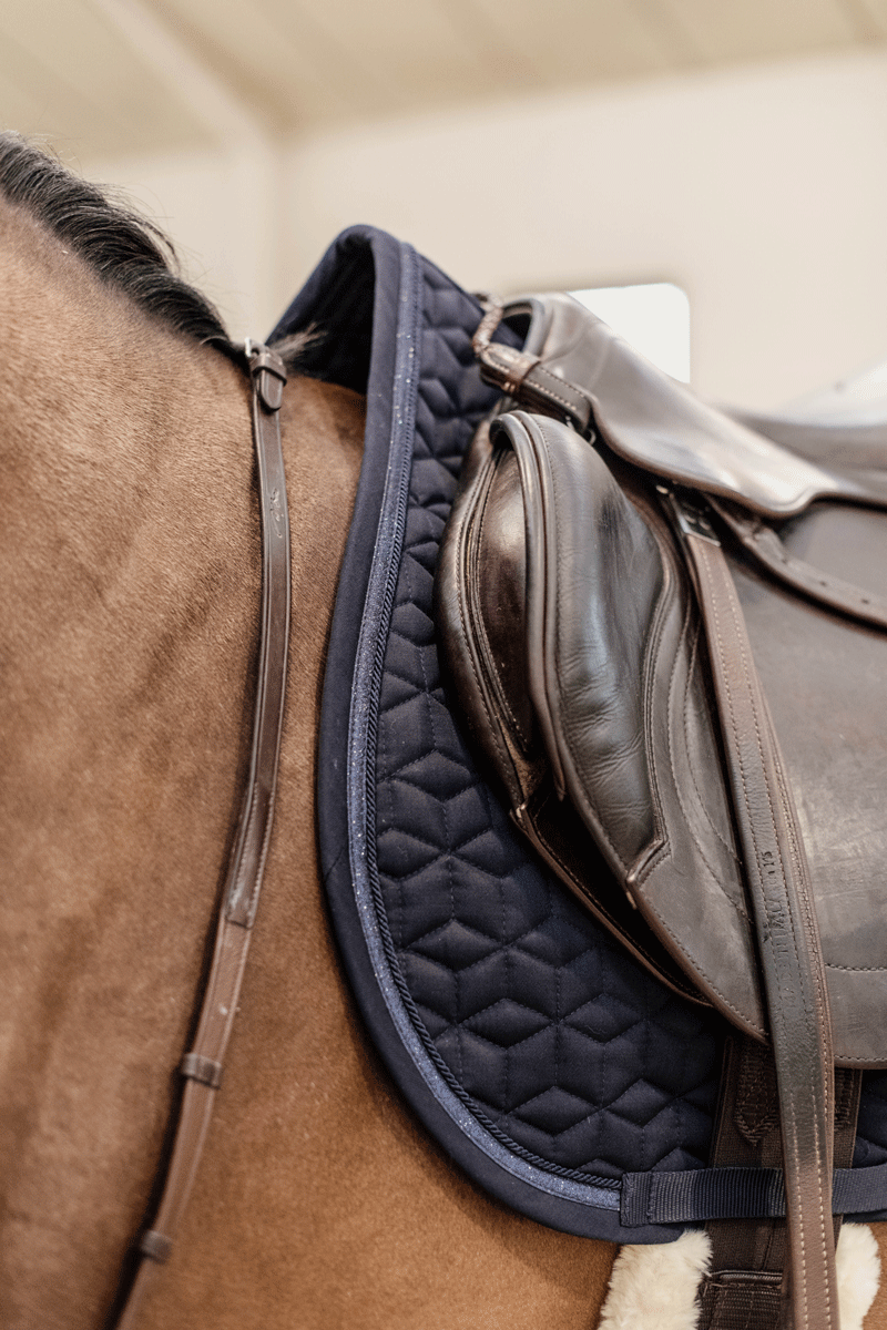 Kentucky Horsewear Glitter Rope Jump Saddle Pad Navy