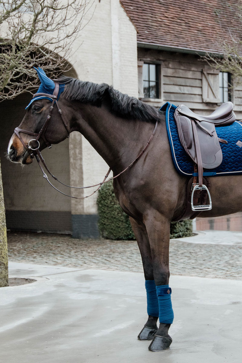 Kentucky Horsewear Basic Velvet Dressage Saddle Pad Navy
