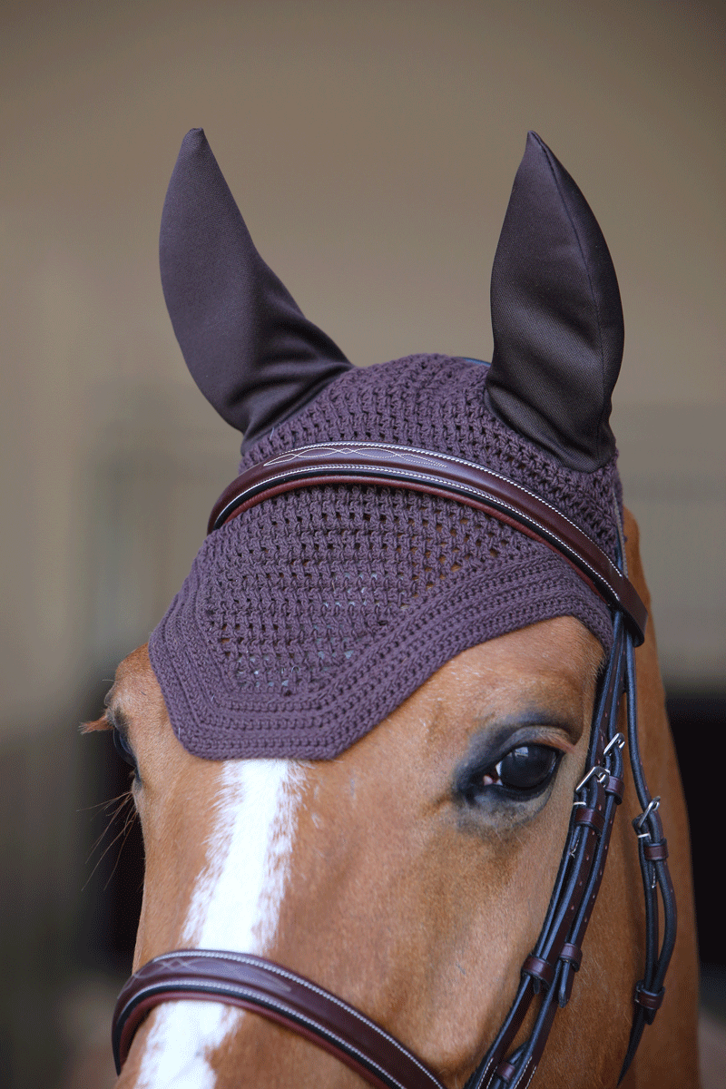 Kentucky Horsewear Fly Veil Wellington Brown