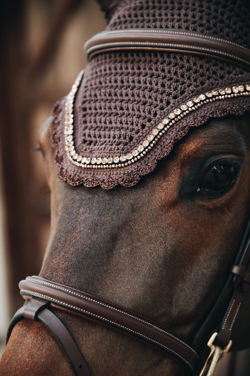 Kentucky Horsewear Fly Veil Wellington Stone and Pearl Soundless