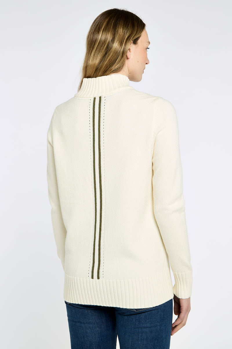 Dubarry Markham Zip Neck Sweater Chalk